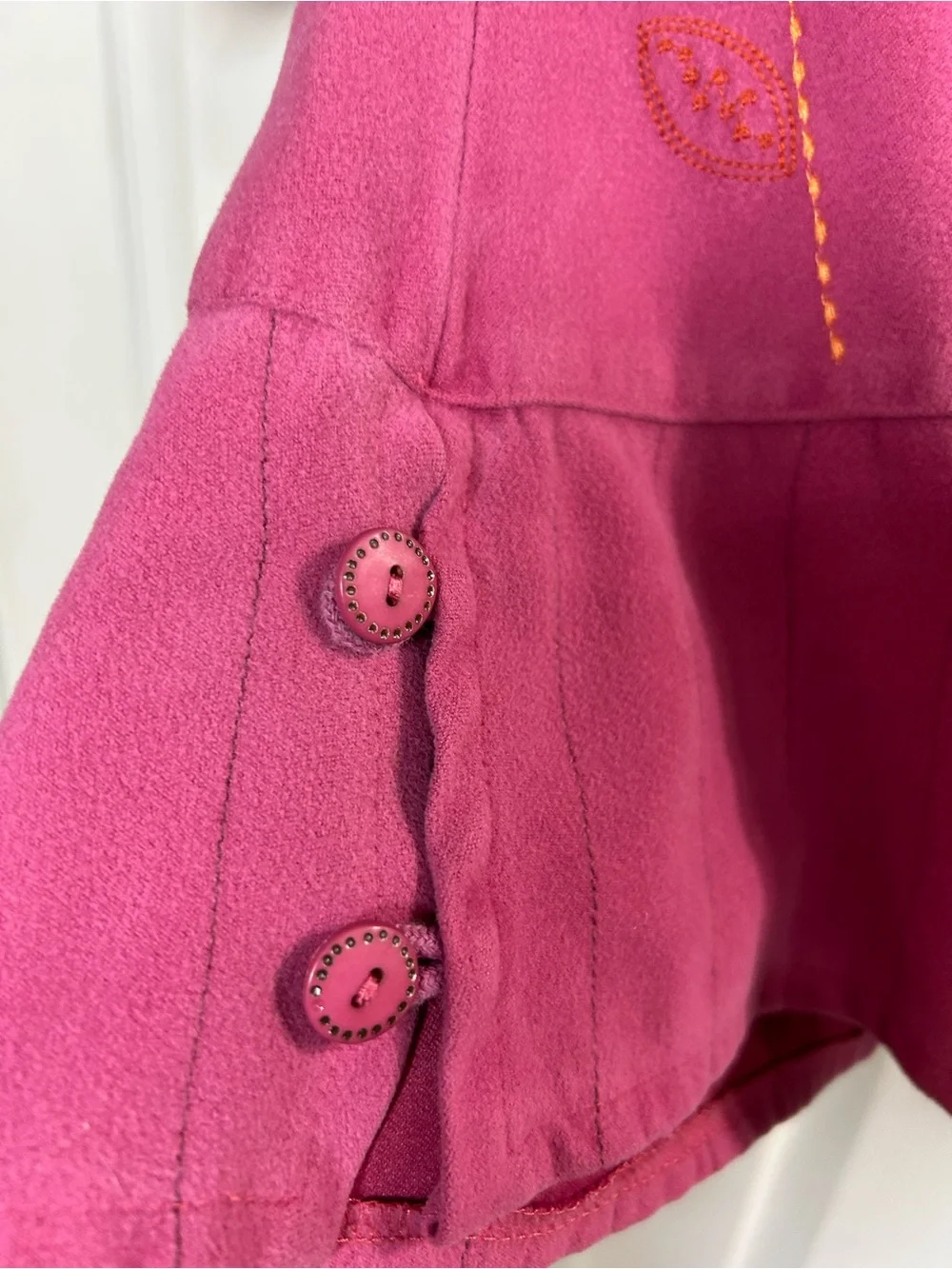 Catimini Girls Pink Dress Velour / Corduroy Mock Neck Size 5A 108